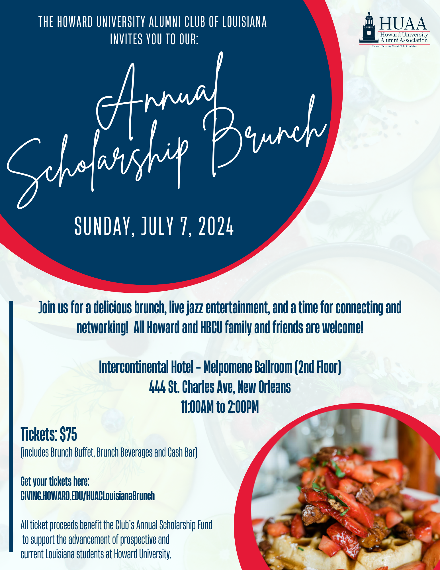 Event Flyer for Annual Scholarship Brunch