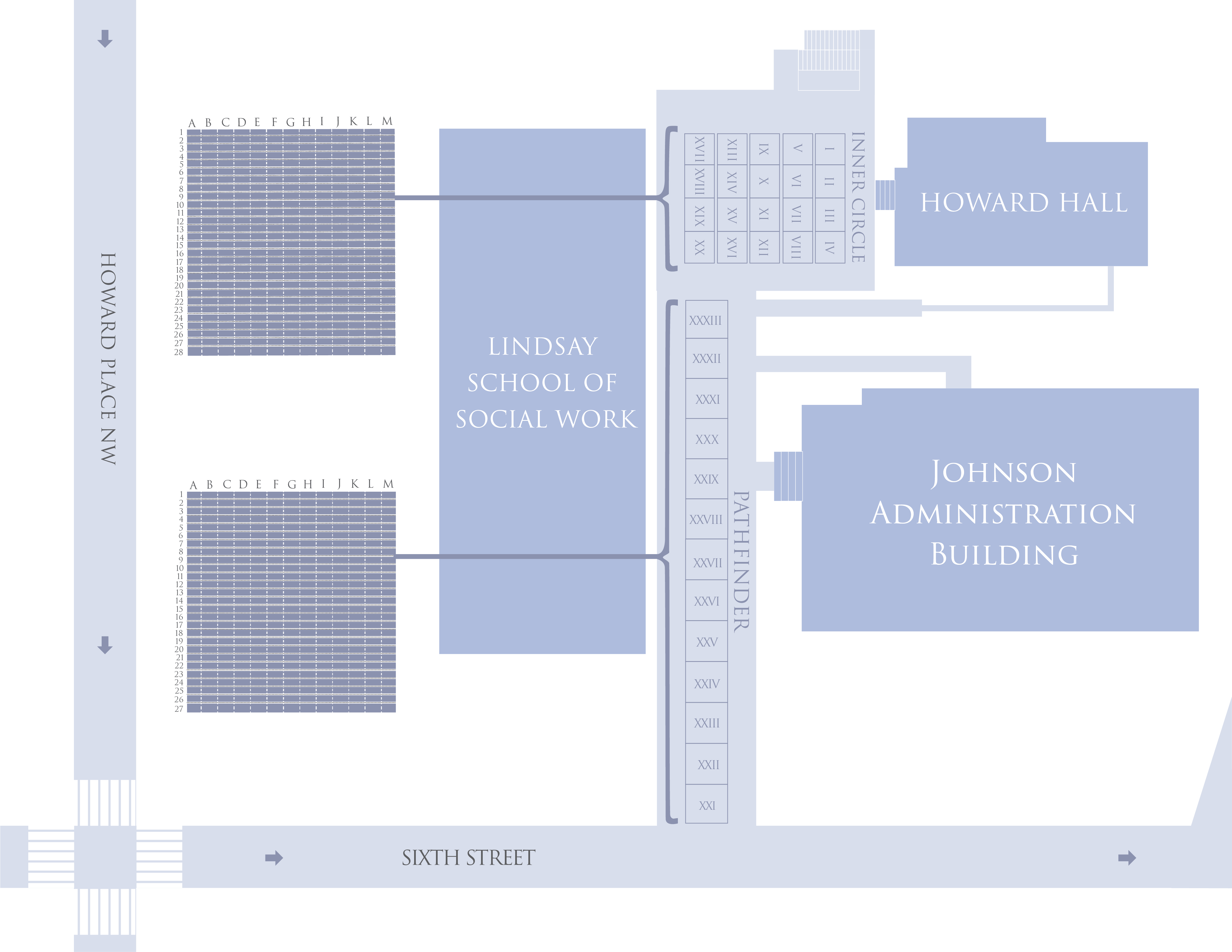 map of brick installation on hu campus